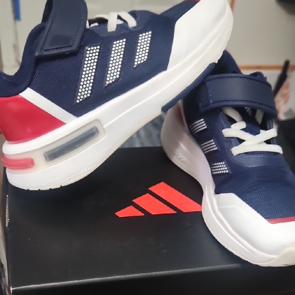 Adidas Kids Blue and Red Sneakers